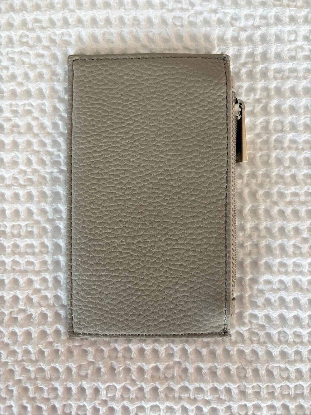 Grey Faux Leather Wallet